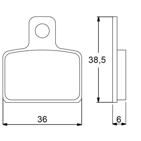 Plaquette De Frein avant (ou arrière suivant modèle) Accossato AGPA47 (dimension