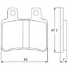 Plaquette De Frein avant (ou arrière suivant modèle) Accossato AGPA49 (dimension