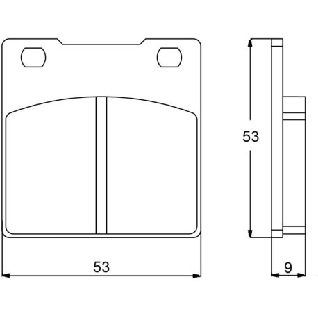 Plaquette De Frein avant (ou arrière suivant modèle) Accossato AGPA53 (dimension