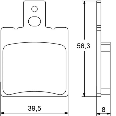 Plaquette De Frein avant (ou arrière suivant modèle) Accossato AGPA78 (dimension