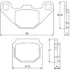 Plaquette De Frein avant (ou arrière suivant modèle) Accossato AGPA82 (dimension