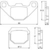 Plaquette De Frein avant (ou arrière suivant modèle) Accossato AGPA83 (dimension