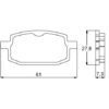 Plaquette De Frein avant (ou arrière suivant modèle) Accossato AGPA84 (dimension