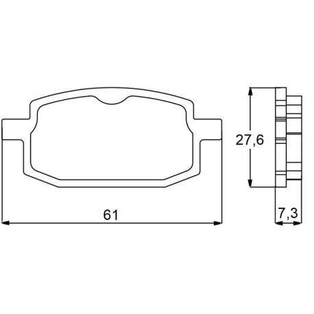 Plaquette De Frein avant (ou arrière suivant modèle) Accossato AGPA84 (dimension
