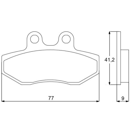 Plaquette De Frein avant (ou arrière suivant modèle) Accossato AGPA85 (dimension