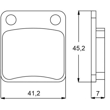 Plaquette De Frein avant (ou arrière suivant modèle) Accossato AGPA88 (dimension