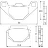 Plaquette De Frein avant (ou arrière suivant modèle) Accossato AGPA98 (dimension