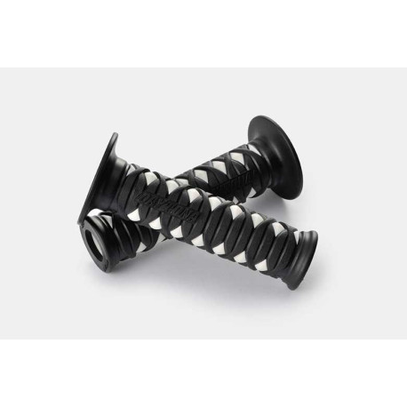 POIGNEES DAYTONA KATANA BLANCHES 22MM