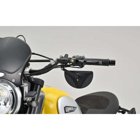 RETROVISEUR GUIDON AJUSTABLE HOMOLOGUE D-MIRROR-19 DEMI LUNE