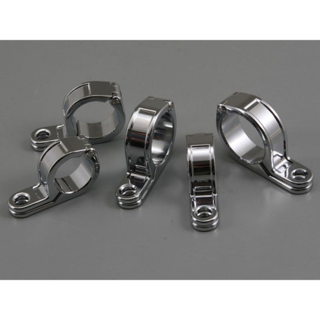 Support de clignotant pour tube diamètre 39mm. couleur chromee