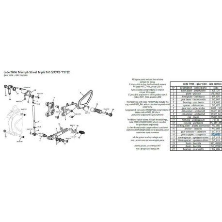 AXE DE SELECTION BONAMICI RACING PIECE DE RECHANGE