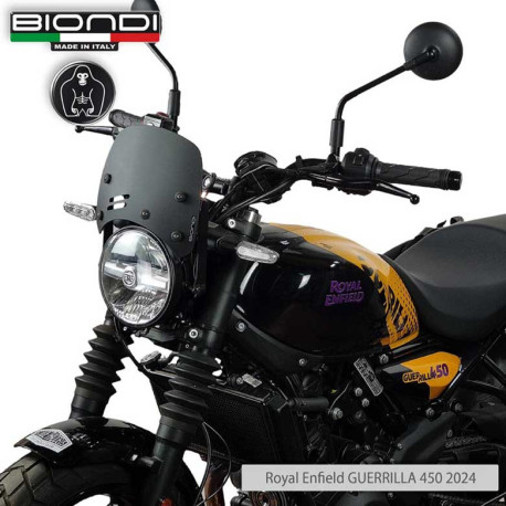 BULLE NOIR SATINE MODELE CAFFE BIONDI ROYAL ENFIELD GUERRILA 450 2024+