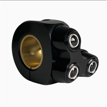 COMMODO MO.SWITCH BASIC LED NOIR/SILVER DROIT TROIS BOUTONS