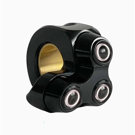 COMMODO MO.SWITCH BASIC LED NOIR/SILVER GAUCHE TROIS BOUTONS