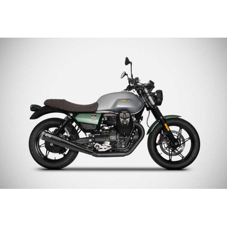DOUBLE ECHAPPEMENT ZARD INOX NOIR MOTO GUZZI V7 850