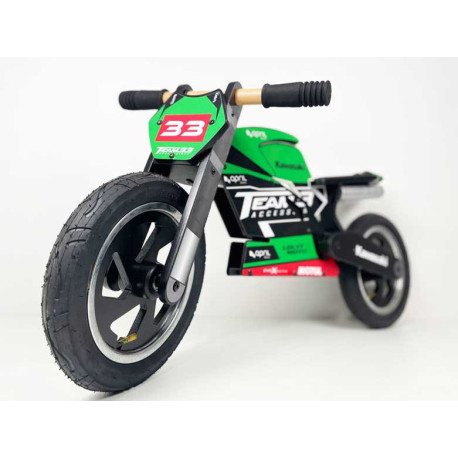 DRAISIENNE BOIS NOIR + KIT DECO TEAM 33 KAWASAKI