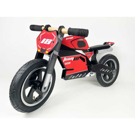 DRAISIENNE BOIS NOIR + KIT DECO TEAM18 SAPEURS POMPIERS