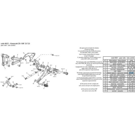 ENTRETOISE COMMANDE RECULEE BONAMICI RACING PIECE DETACHEE