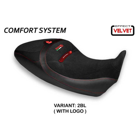 HOUSSE DE SELLE COMPATIBLE  DUCATI DIAVEL 1260 S (19-22) MODÈLE COSTANZA 1 VELVE