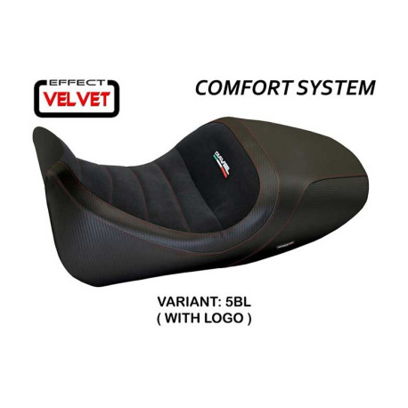 HOUSSE DE SELLE COMPATIBLE  DUCATI DIAVEL (14-18) MODÈLE IMOLA 1 VELVET