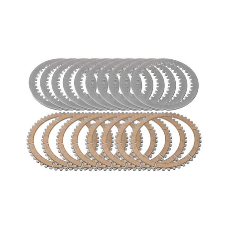 KIT DISQUES EMBRAYAGE DUCATI OEM LISSE ET GARNIS 48 DENTS METAL FRITTÉ