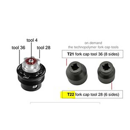 OUTIL DE PRÉCHARGE DE RESSORT DE FOURCHE 28 (6 CÔTÉS)