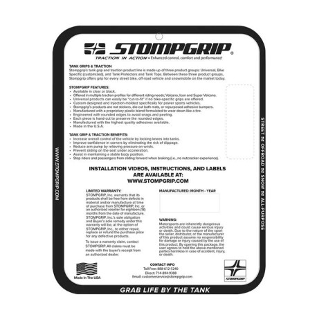 Grips De Reservoir Stompgrip Honda Gl 1800 Goldwing