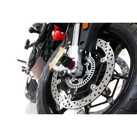 APRILIA SHIVER 900 ROULETTES DE PROTECTION ROUE AVANT EVOTECH