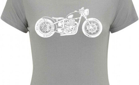 BIKE PINK OILY RAG TEE SHIRT GRIS FEMME