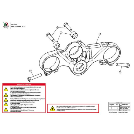 BMW S1000RR TE DE FOURCHE SUPERIEUR STREET BONAMICI RACING