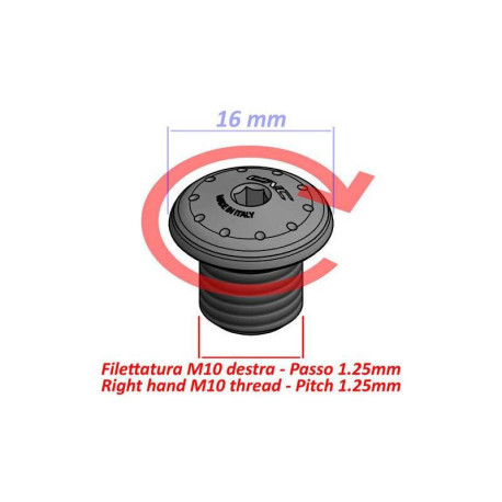 Bouchon de trou de miroir droit M10x1.25