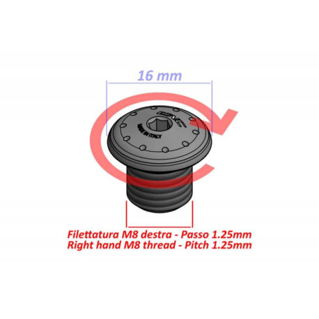 Bouchon de trou de miroir droit M8X1.25
