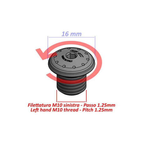 Bouchon de trou de miroir gauche M10X1.25