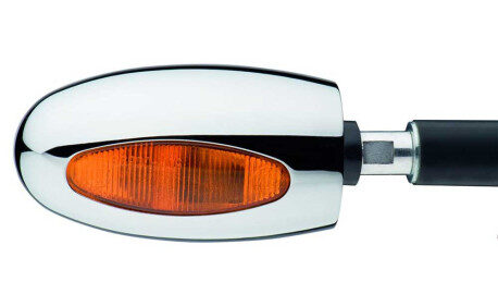 CLIGNOTANT AVANT EMBOUT GUIDON BL1000 ORANGE CHROME-POLI UNITE