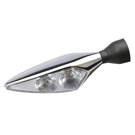 CLIGNOTANT ET FEU ARRIERE ET FEU STOP LED MICRO RHOMBUS PL CHROME UNITE ARG