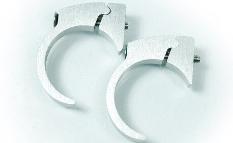 Clips Kit pour fixation motoscope mini sur guidon - 22mm - argent