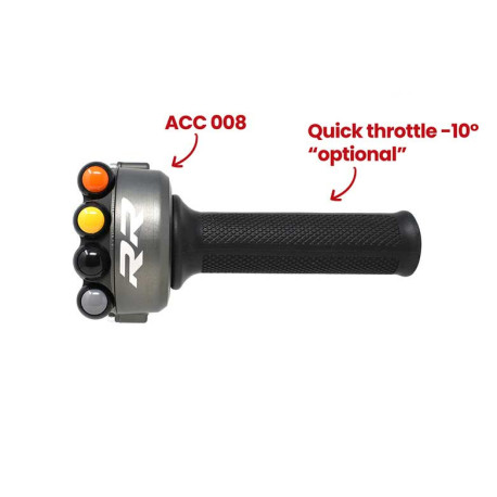 Commande de gaz commodo droit piste intégré Jet Prime inscrit RR