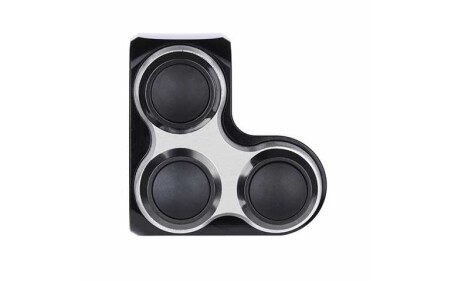 COMMODO MO.SWITCH BASIC NOIR SILVER DROIT TROIS BOUTONS