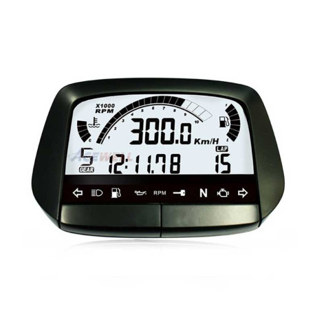 COMPTEUR DE VITESSE/RPM/TEMPS AU TOUR/VITESSE ENGAGEE