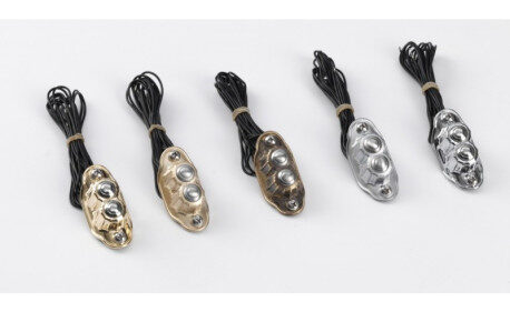 CONTACTEUR VINTAGE DOUBLE BOUTON EN LAITON CHROME