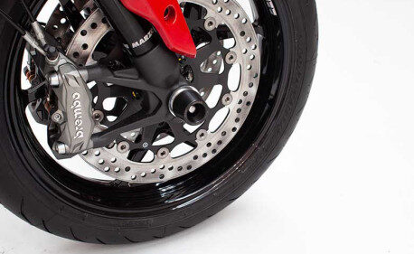 DUCATI MONSTER 797 / HYPERMOTARD 950 ROULETTES DE PROTECTION ROUE AVANT EVOTECH