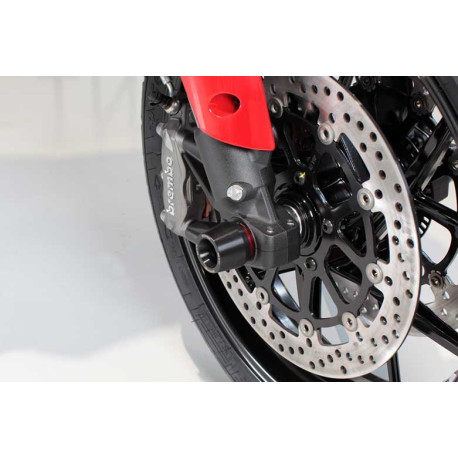 DUCATI MULTISTRADA 1260 / KAWASAKI ZX6R ROULETTES DE PROTECTION ROUE AVANT EVOTE