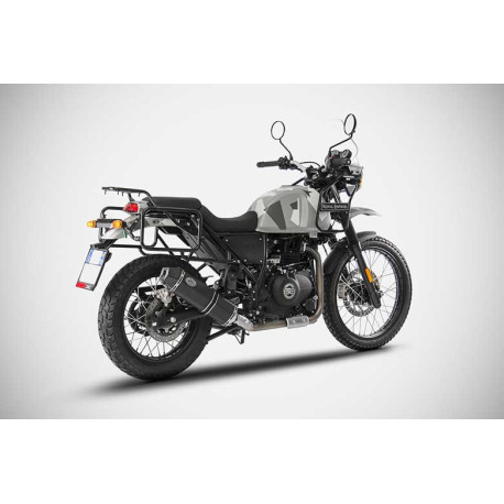 ECHAPPEMENT BAS ZARD INOX NOIR EMBOUT CARBONE HIMALAYAN / SCRAM 411
