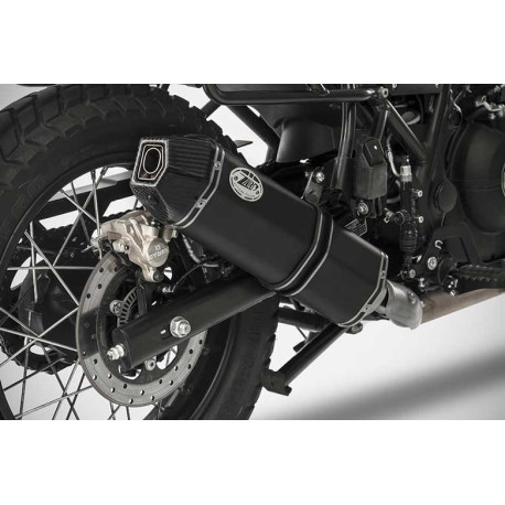 ECHAPPEMENT BAS ZARD INOX NOIR EMBOUT CARBONE HIMALAYAN / SCRAM 411