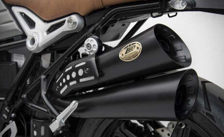 Echappement inox BMW R Nine T scrambler version hardy Zard