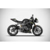 Echappement inox Triumph street triple 765 Zard
