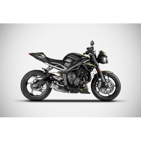 Echappement inox Triumph street triple 765 Zard