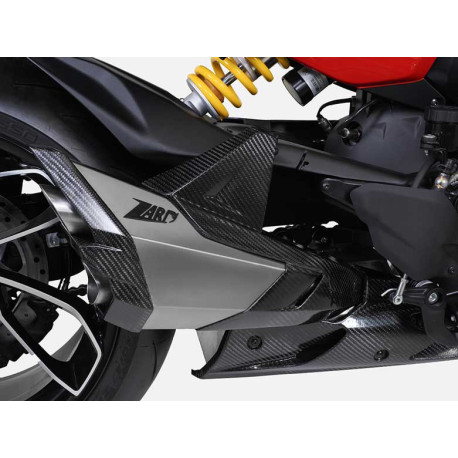 ECHAPPEMENT ZARD MAKO INOX PARE CHALEUR CARBONE DUCATI DIAVEL V4