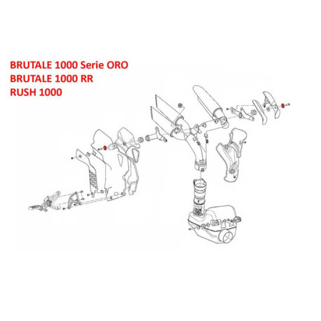Entretoise vis silencieux échappement MV Agusta