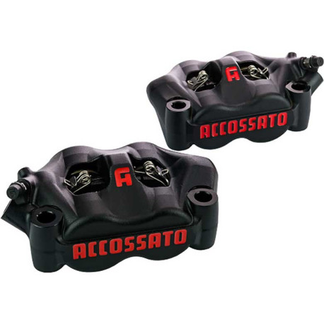 ETRIER ACCOSSATO MONOBLOC FORGÉ 4 PISTONS ALUMINIUMOFFSET 30+ PLAQUETTES